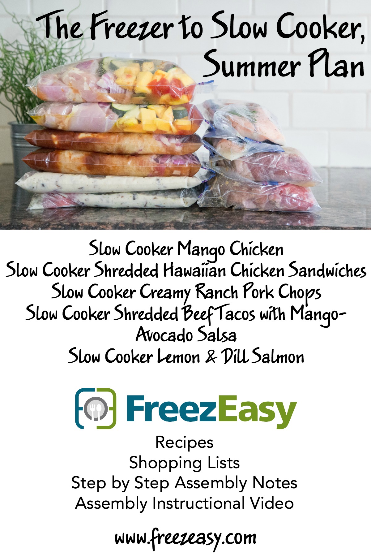 New Summer Freezer Cooking Meal Plans from FreezEasy