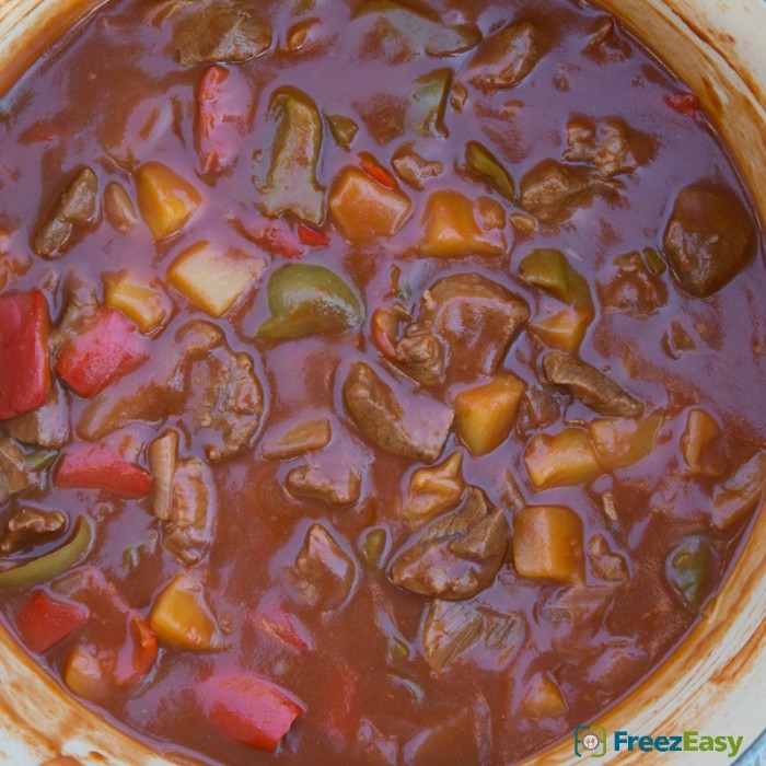 Freezer Friendly Sweet ‘n Sour Beef