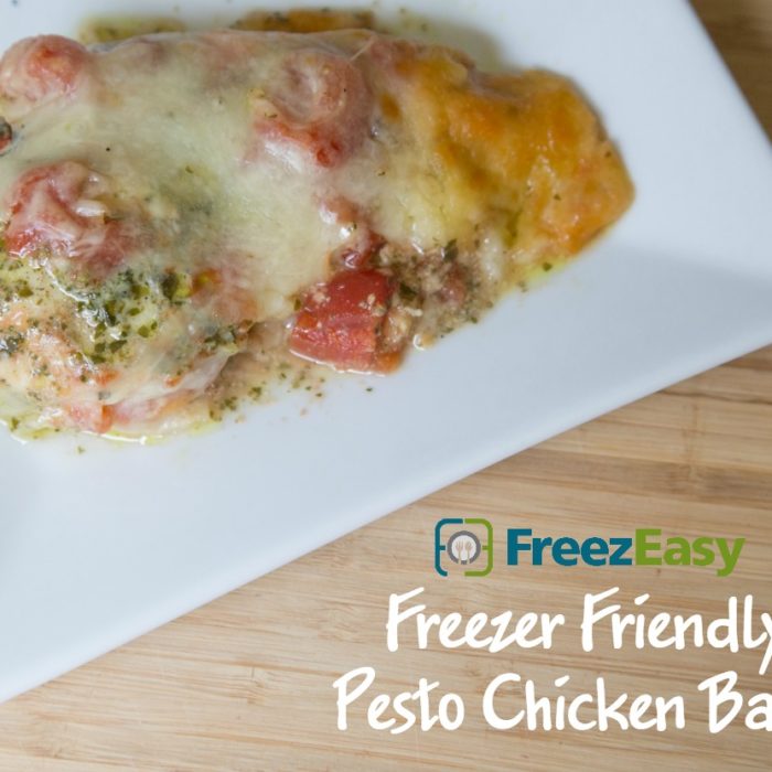 Freezer Friendly Pesto Chicken Bake